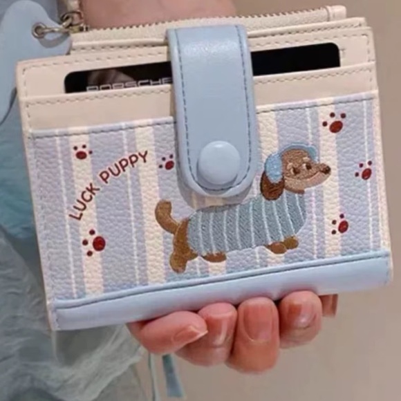 Blue and White Puppy Wallet - Picture 4 of 4